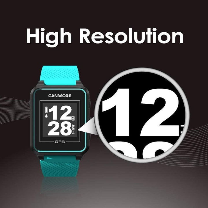 Canmore TW353 Golf-GPS-Uhr, kontrastreiches LCD-Display, leichtes Golfzubehör, grün, Grün