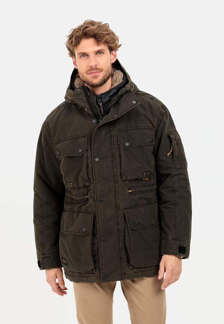 camel active Herren teXXXactive® Funktionsjacke mit Kapuze 56 Dunkelbraun, 56 Dunkelbraun