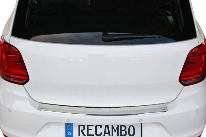 Recambo Ladekantenschutz Edelstahl Chrom kompatibel für Vw Polo V 6C | 04.2014-2017 | Mit Abkantung