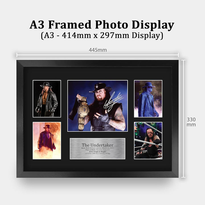 HWC Trading FR A3 The Undertaker Wrestling Geschenke Gedruckt, Signiert Autogramm Bild Für WWE & WWF