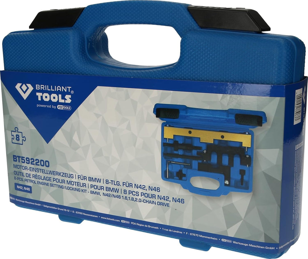BRILLIANT TOOLS BT592200 Motor-Einstellwerkzeug-Satz für BMW N42, N46, N46T [Powered by KS TOOLS]
