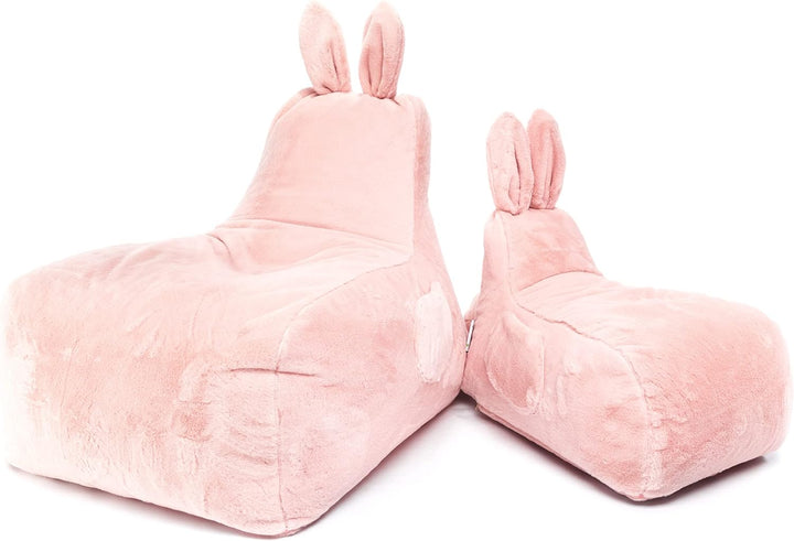 Ecopuf Bunny S | Kinder Sitzsack Hase Design - Original Sitzsack Hase mit Kunstfellbezug und vollstä