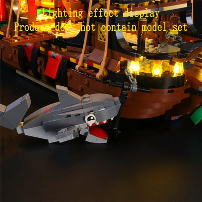 GEAMENT LED Licht-Set Kompatibel mit Lego Piratenschiff (Pirate Ship) - Beleuchtungsset für Creator