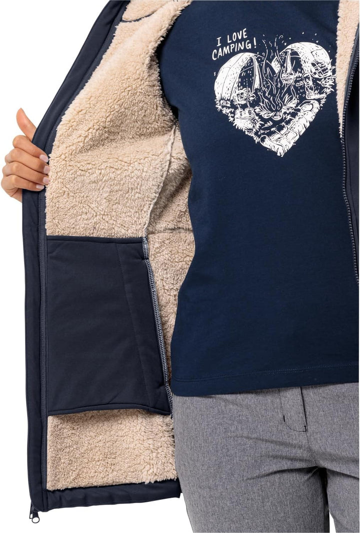 Jack Wolfskin Damen Windland Coat W Softshellmantel S night blue, S night blue