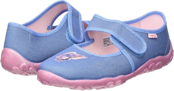 Superfit Mädchen Bonny Hausschuhe 23 EU Blau Rosa 8020, 23 EU Blau Rosa 8020
