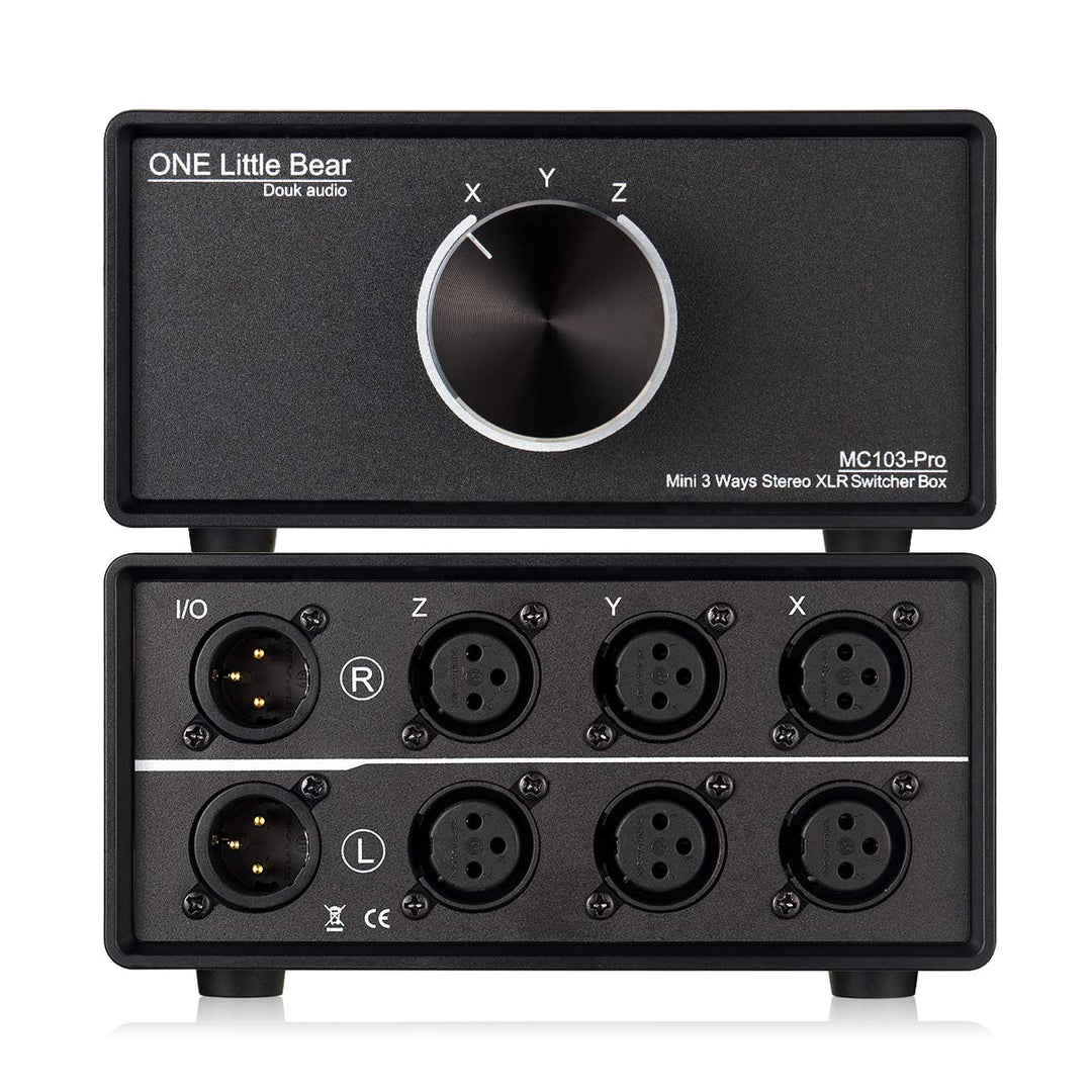 Nobsound 3-IN-1-OUT XLR Audio Switch ; Balanced Audio Converter ; 3-Way Stereo Passive Audio Selecto