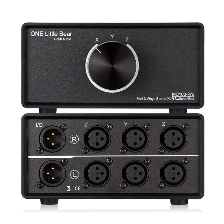 Nobsound 3-IN-1-OUT XLR Audio Switch ; Balanced Audio Converter ; 3-Way Stereo Passive Audio Selecto