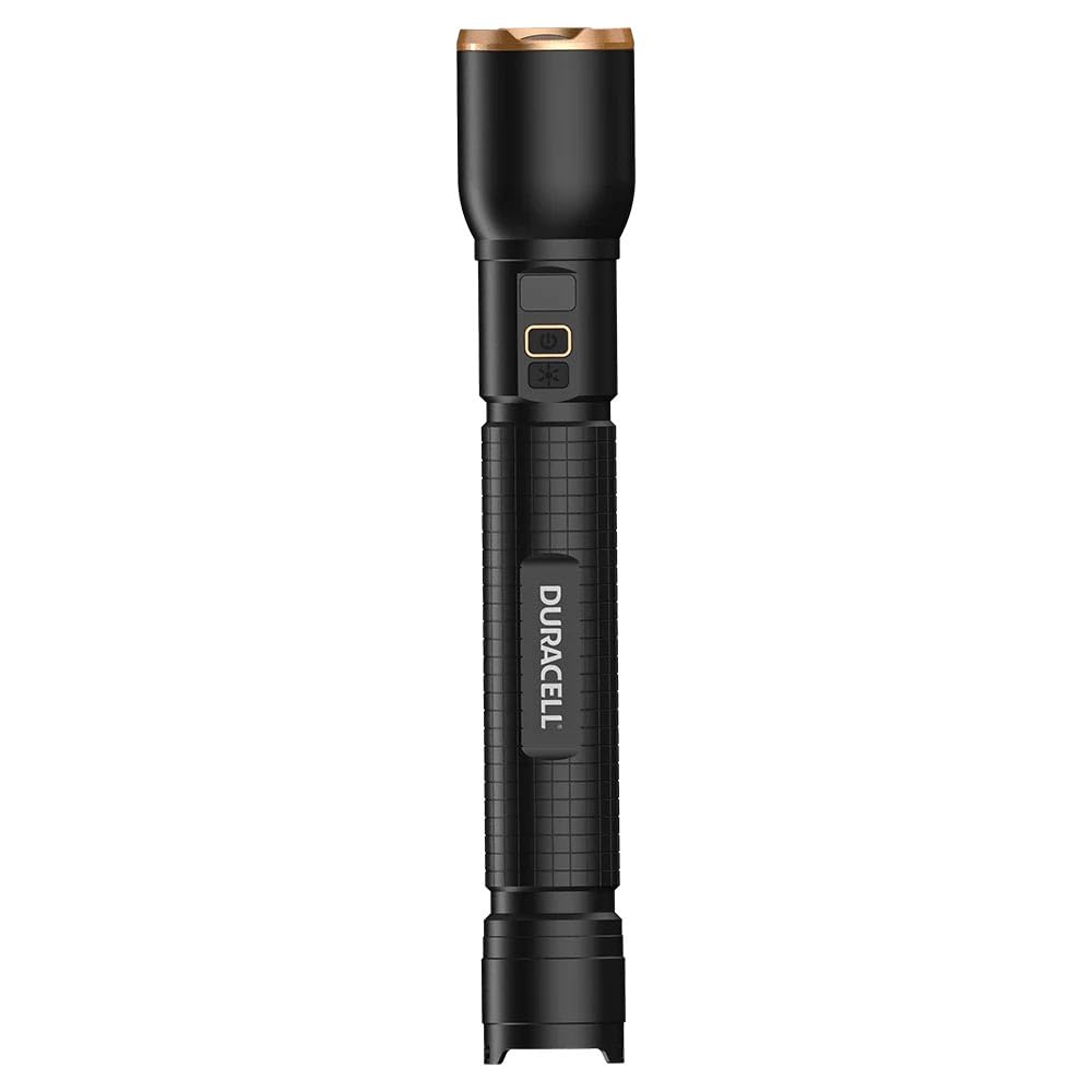 Duracell LED Taschenlampe DF6000R Pro – 6000 Lumen, fokussierbar, 230 m Leuchtweite, Outdoor &amp; Werks