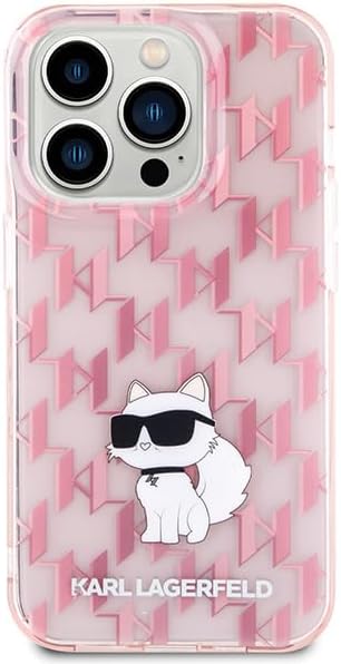 Karl Lagerfeld KLHCP15XHNCMKLP Hülle für iPhone 15 Pro Max 6.7" Rosa hardcase Monogram Choupette