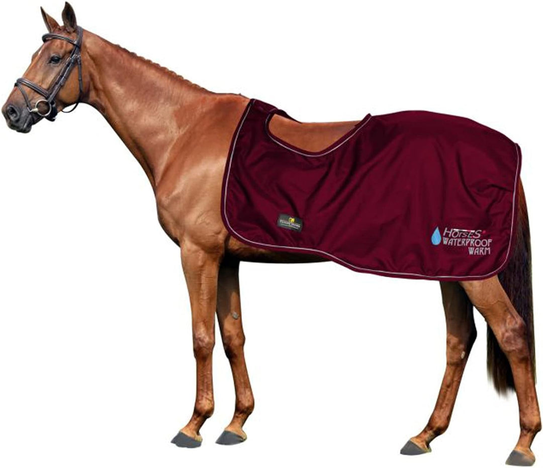 Horses, Pferdedecken Horses Waterproof Warm, Wasserdicht, Weich, Bequem und Warm, Langlebig, Bordeau