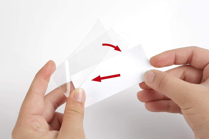 Durable Namensschild Classic mit Kombiklemme, 34 x 74 mm, 10 Stück, silber, 854323, 34 x 74 mm