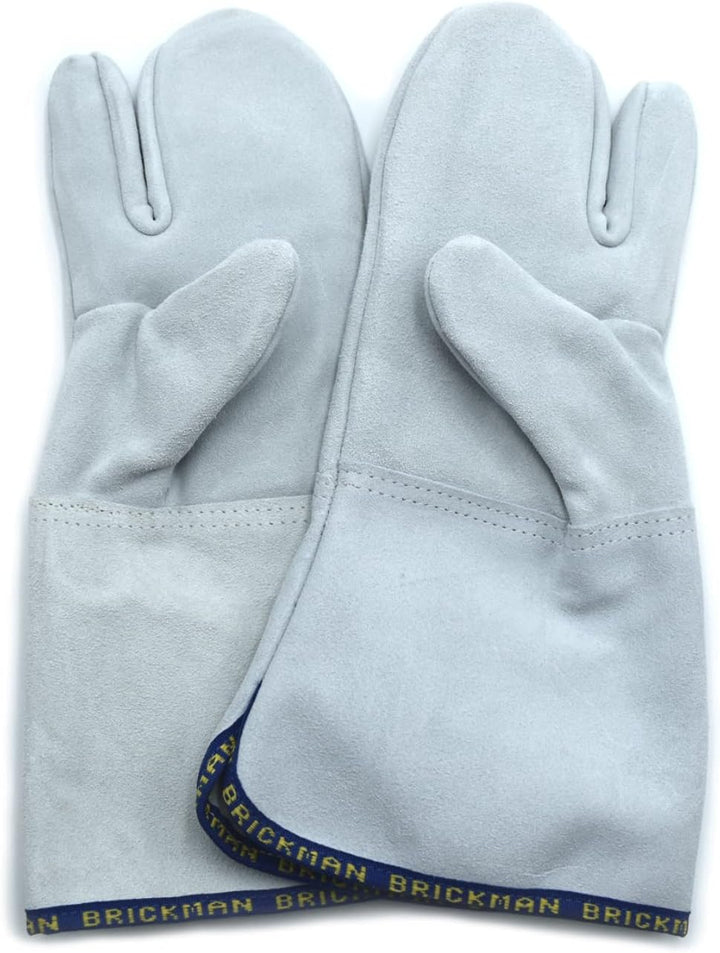 Erre4M Ofenhandschuhe 3 Finger Handgelenk 15 cm Profi Leder 300°C