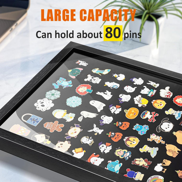 tutata 12x16 Pin Vitrine Emaille Pin Display Rahmen Pin Collection Display Shadow Box für Wanddispla