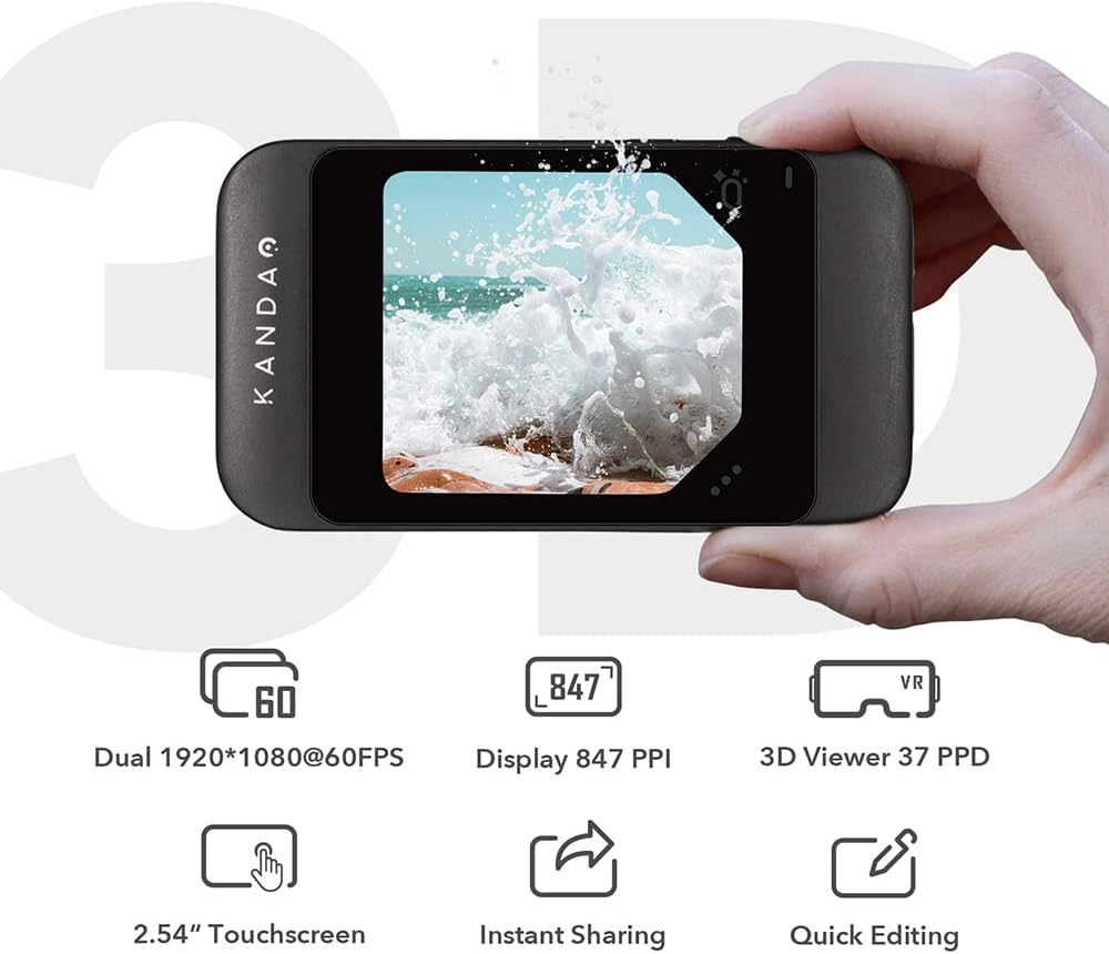 KanDao QooCam Ego - 3D Actionkamera, 8K Fotos, 4K Video, Dual Lens, 180 Grad Stereoskopisch, Content