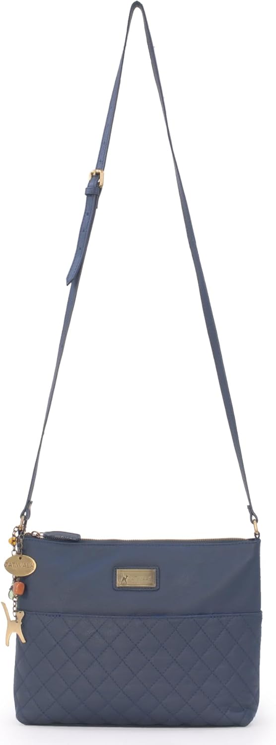 Catwalk Collection Handbags - Damen Umhängetasche Mittelgross - Crossbody Bag/Handtasche - Gesteppte