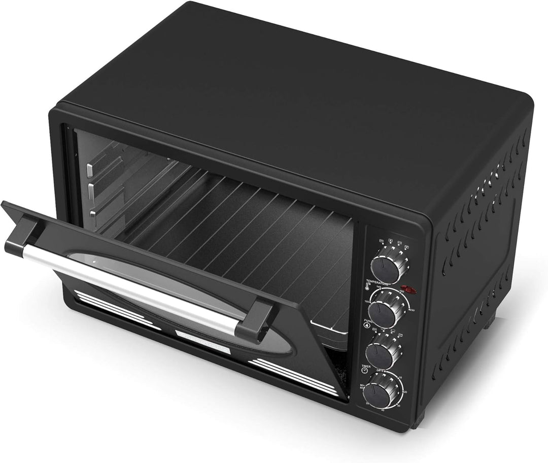 Turbotronic/Retro Minibackofen mit Umluft / 45l / schwarz, rot, blau, beige / 2000W, Mini Backofen,