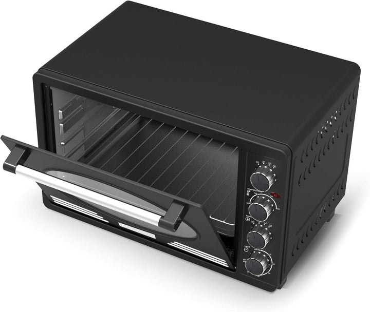 Turbotronic/Retro Minibackofen mit Umluft / 45l / schwarz, rot, blau, beige / 2000W, Mini Backofen,