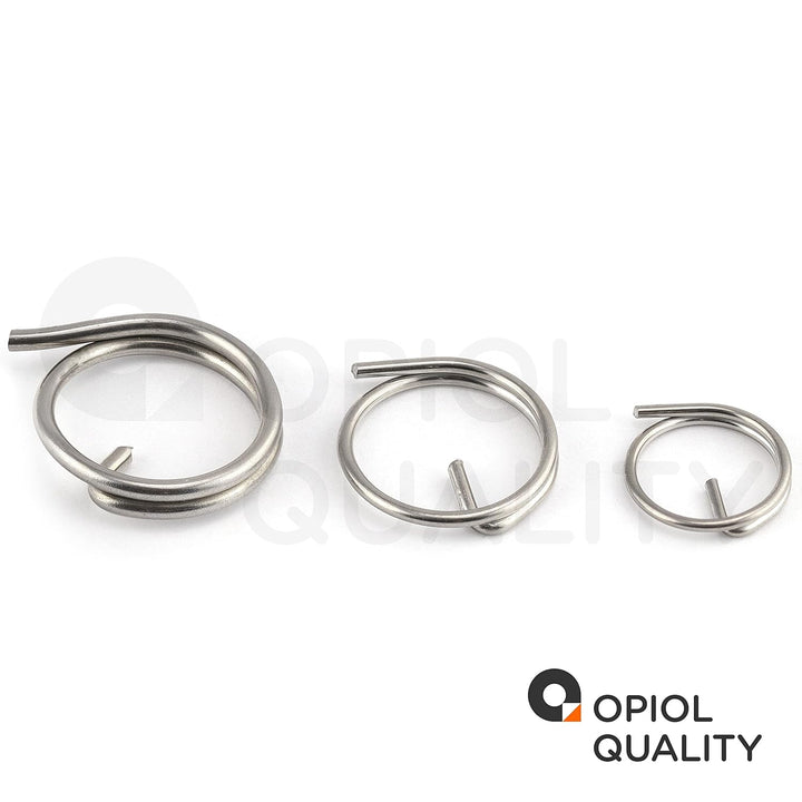 OPIOL QUALITY® Ringsplinte 1,25x15 mm aus Edelstahl A4 V4A (50 Stück) Sicherungsringe Schlüsselring