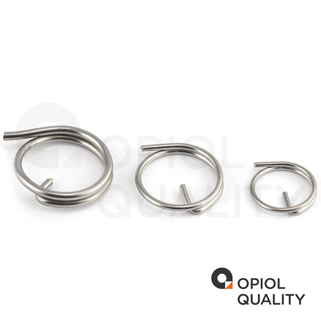 OPIOL QUALITY® Ringsplinte 1,5x19 mm aus Edelstahl A4 V4A (40 Stück) Sicherungsringe Schlüsselring R