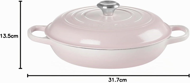 Le Creuset Signature Gusseisen Gourmet-Profitopf, Rund, Ø 30 cm, 3,5 l, Für alle Herdarten inkl. Ind