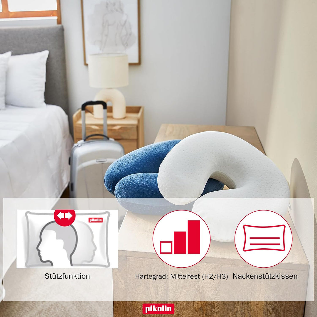 PIKOLIN â€“ Ergonomisches Nackenkissen für Reisen, Memory Foam Viskoelastisch â€“ Nackenstütze, Flug