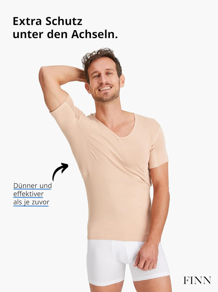 FINN wasserabweisendes Anti-Schweiss Shirt Herren mit Achselpads – Minimiert Schweissflecken am gesa