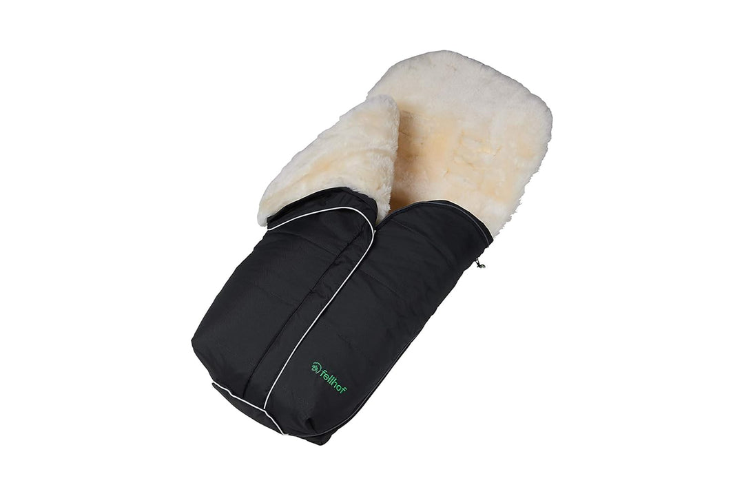 Fellhof 108303 Lammfell Fusssack Cortina, Oeko-TEX® Standard 100 Zertifiziert, 45x97 cm, Wind- und w