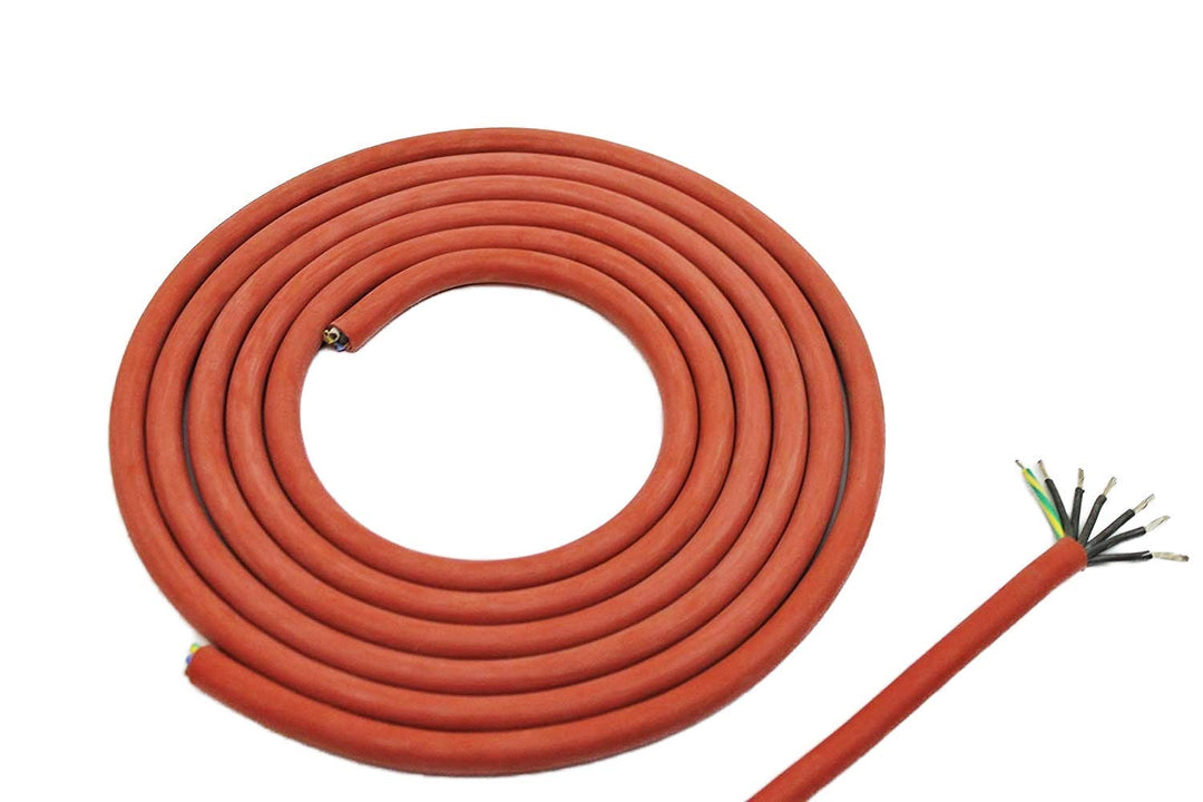 5 Meter (m) Silikonkabel 7x1,5 mm² | SiHF | Hitzebeständige und flexible Silikonleitung | Saunakabel