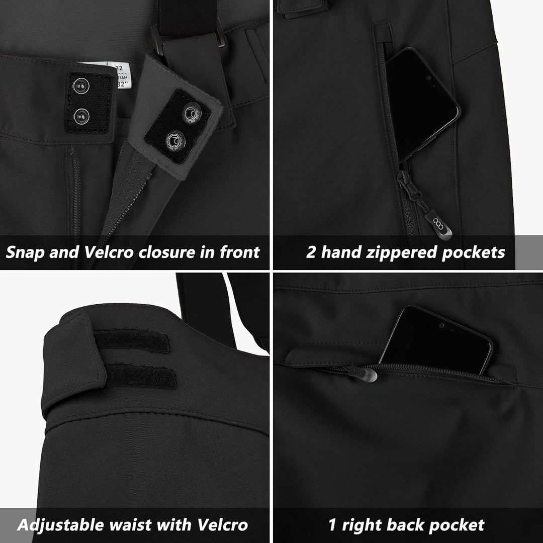33,000ft Herren Skihose Hosenträgerhose Outdoorhose Wasserdicht Winddichte Softshellhose Warme Gefüt