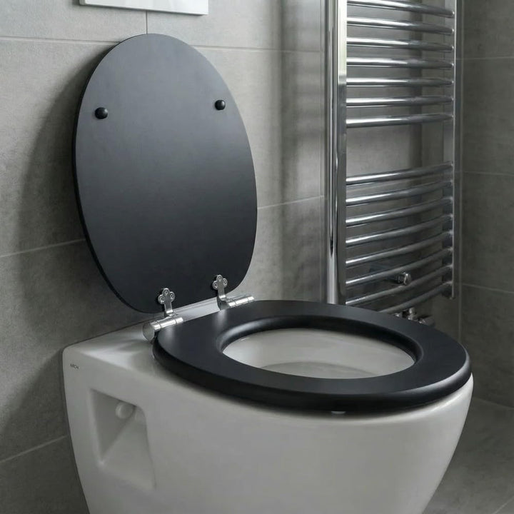 SINOBATH WC Sitz Mit Absenkautomatik,Hochwertige Und Stabile Antibakterieller Toiletten, MDF Holzker