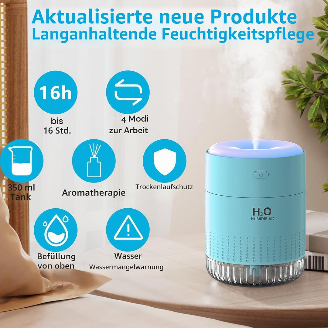 SZO Luftbefeuchter Mini-Luftbefeuchter Luftbefeuchter Für Den Innenbereich Mit Led-Licht, Auto-Off-F