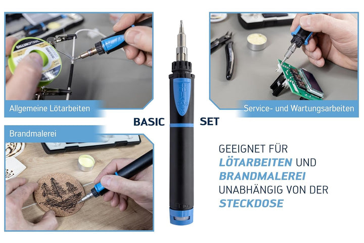 ERSA Independent 75 BASIC-Set Gaslötkolben 75W Temperatur bis 580 °C inkl. 2 Lötspitzen Transportbox