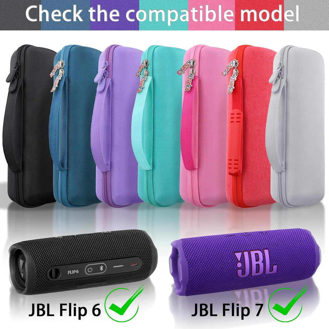 Khanka für JBL Flip 7 / Flip 6 wasserdichte tragbare Bluetooth-Lautsprecher Hartschalen-Reise-Aufbew