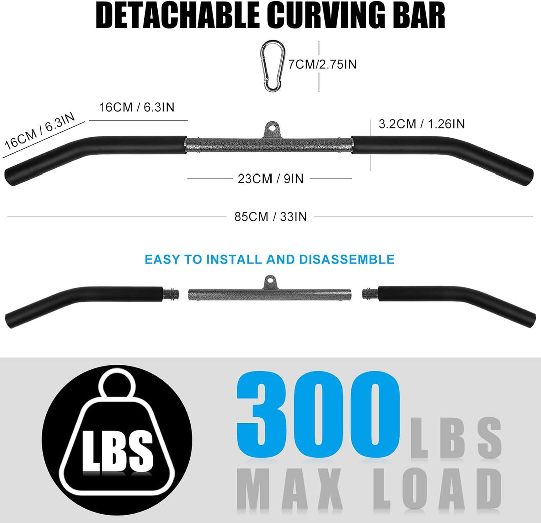 Lyndwin Latzugstange Bizeps Stange Klimmzugstangen Zugstange Muskelzugstange für Zuhause Bodybuildin