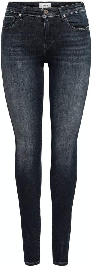 ONLY Female Skinny Jeans ONLROYAL Mittlere Taille Skinny Fit Jeans XS / 30L Black Denim, XS / 30L Bl