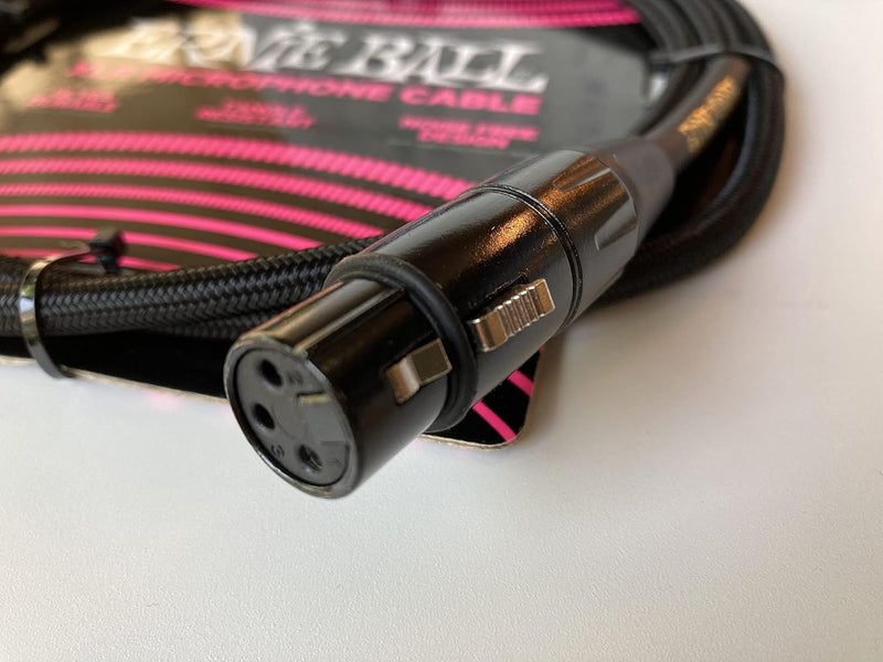 Ernie Ball Geflochtenes XLR-Mikrofonkabel männlich/weiblich 4,57 m (15 ft) - Schwarz Braided Black 4