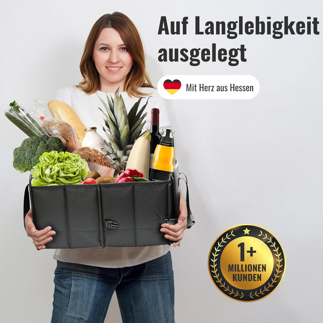 achilles Faltbare Autobox, Auto Organizer, Grössenverstellbare Kofferraumtasche, Faltkorb, Autotasch