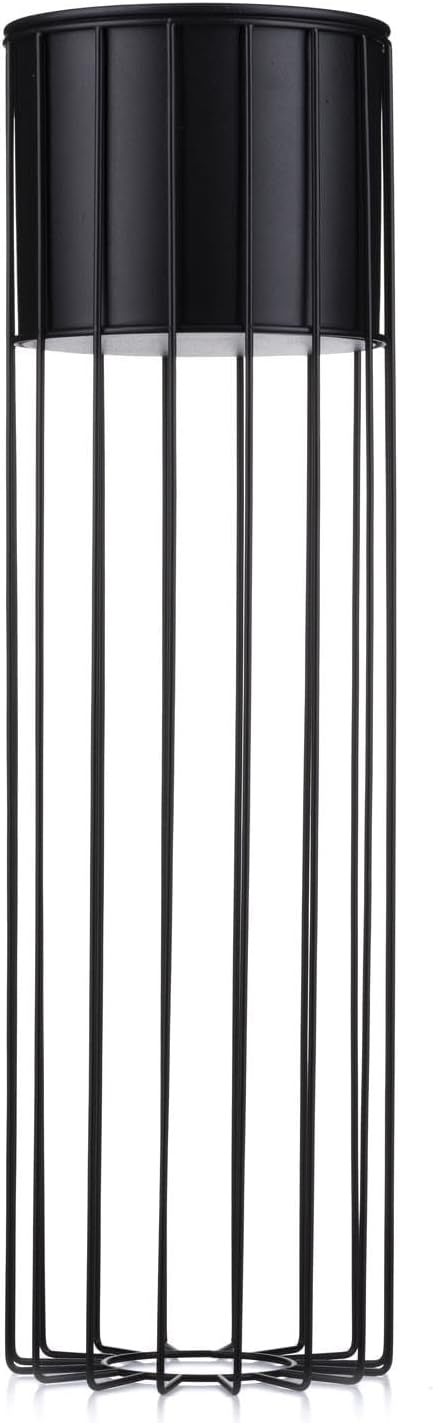 HowHomely Moderne Blumenständer Metall 70 cm Hoch mit Schwarz Blumentopf Rund 19 cm Ø auf Robuste St