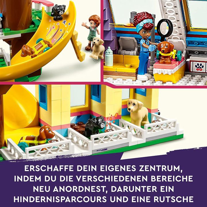 LEGO 41727 Friends Hunderettungszentrum, kreatives Tierarzt Spielzeug mit Mini-Puppen und Welpen-Fig