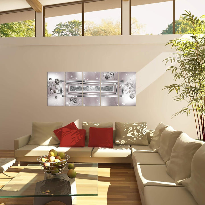 Runa Art Bild Abstrakt Wandbilder auf Vlies Leinwand 5 Teilig Wanddekoration Wohnzimmer Schlafzimmer