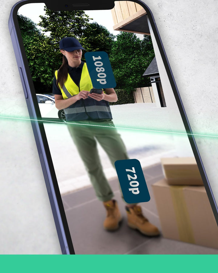 Kabellose Arlo Essential Video Türklingel, 1080p, 25% grösseres Sichtfeld, WLAN, Bewegungsmelder, 2-