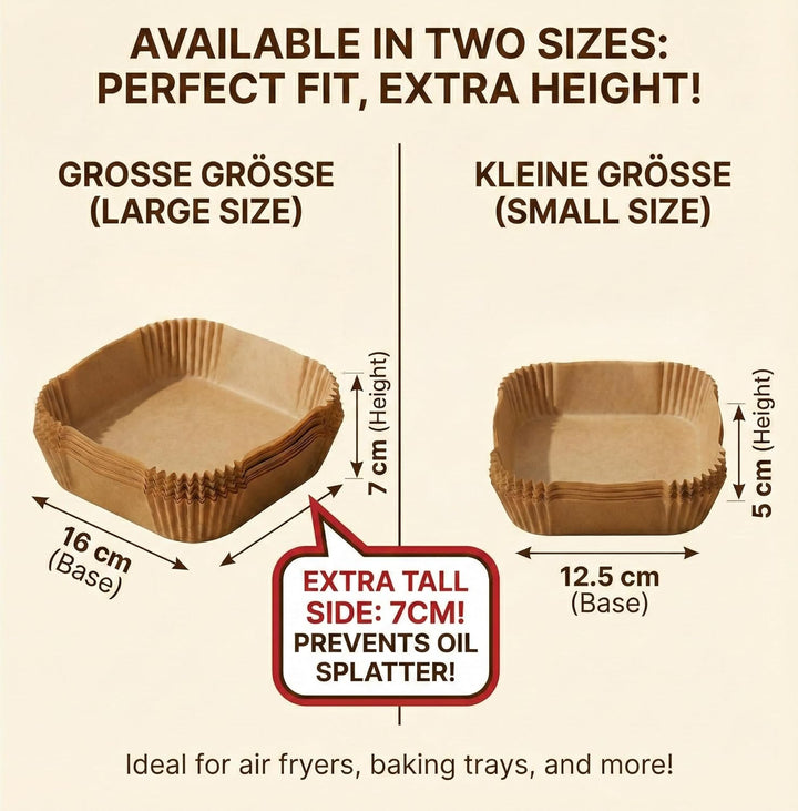 300 Stück Airfryer Backpapier für Ninja CRISPi tragbare Air fryer Heissluftfritteuse, Backpapier für