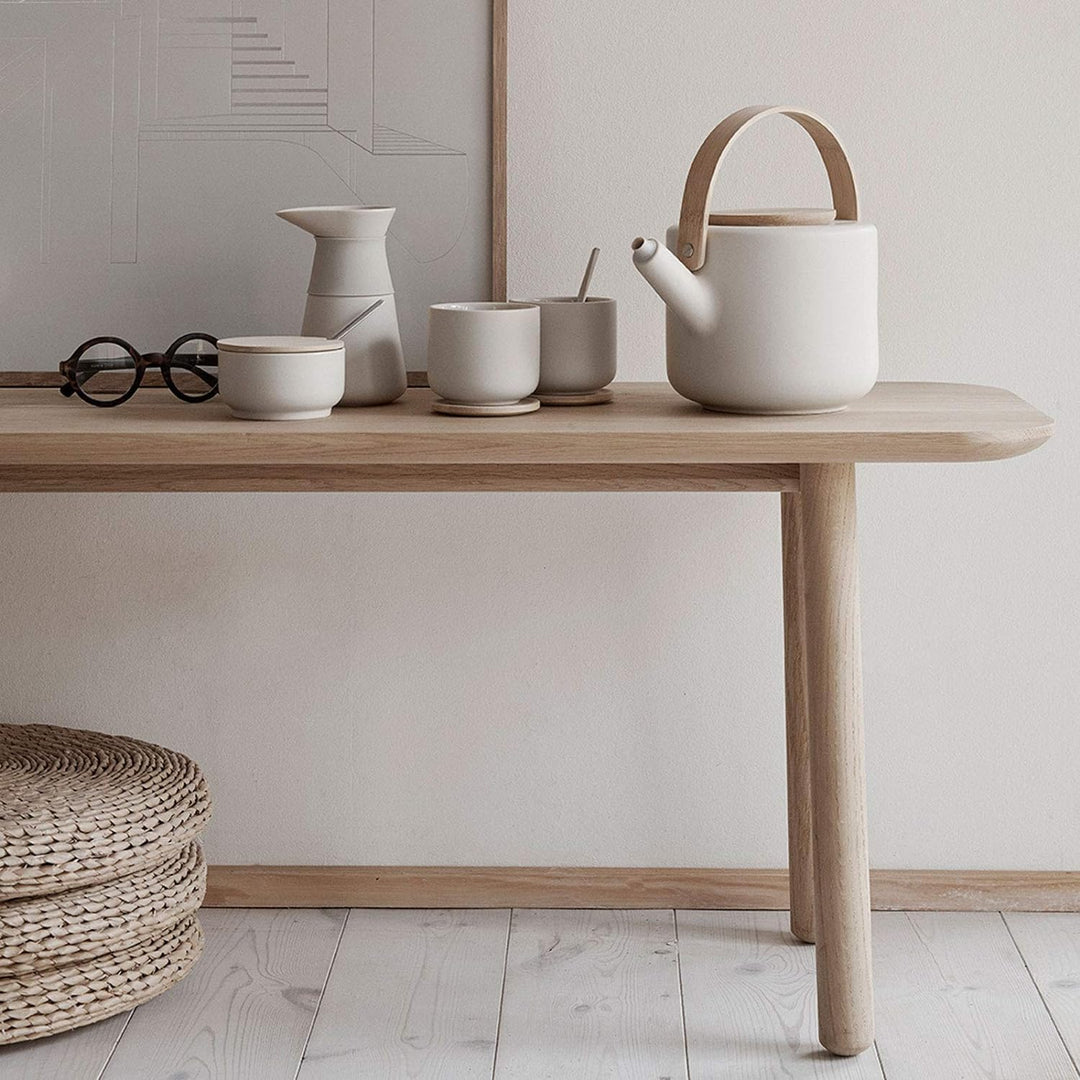 Stelton Kaffeefilterkanne, Stein, Sand, H 23,5cm/Ø 14cm/0,6L/Griff aus