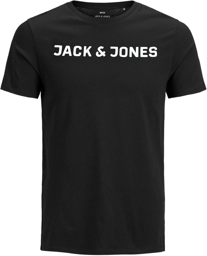 JACK &amp; JONES Male T-Shirt 3er-Pack Logo T-Shirt XS 5er Pack (4x Schwarz, Blau), XS 5er Pack (4x Schw
