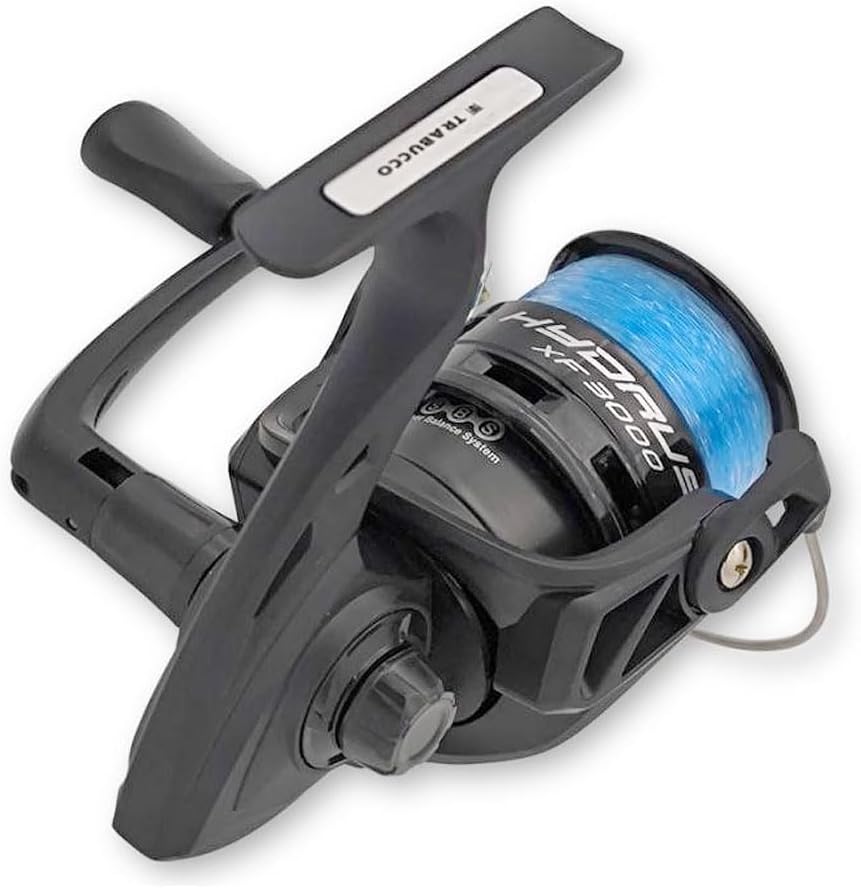 Trabucco Hydrus XF 2000 Angelrolle – Frontbremse, inklusive Faden, Long Cast Spule – für leichtes Sp