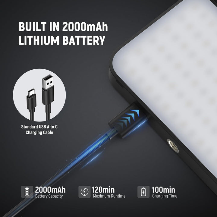 NEEWER Entry Level Version Magnetisches Selfie Licht kompatibel mit iPhone, 2500-9000K CRI80 2000mAh
