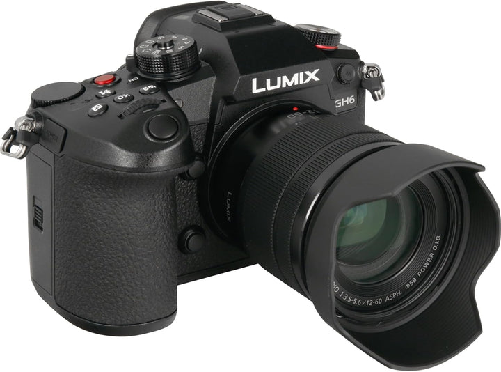 Panasonic LUMIX DC-GH6M Hybridkamera mit Objektiv FS12060 (25 MP, Dual I.S, OLED-Sucher, Kälte-/Stau