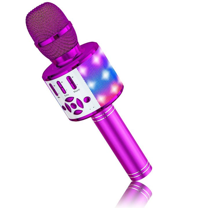 BONAOK Magic Sing Karaoke Mikrofon, Kinder, 4 in 1 Microphone, Drahtloses Bluetooth für die Zuhause