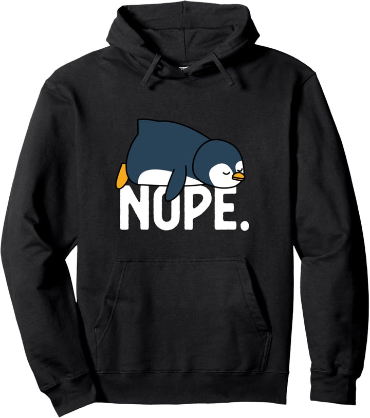 Lustiger fauler Pinguin entspanntes Nope nicht heute Pullover Hoodie