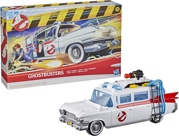 Ghostbusters Ecto-1 Fahrzeug zum 2020 Film mit Accessoires für Kinder ab 4 Jahren, Auto und Geschenk